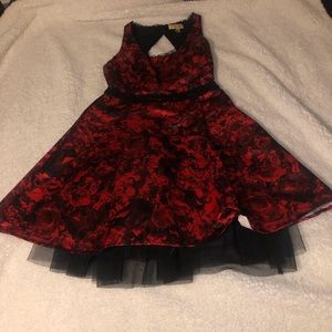 Red and black Vera Wang Dress